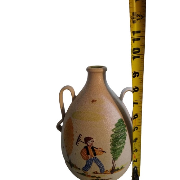 Hand painted Italy Pottery Two Handled Jug By CE AS ALBISOLA for Marsala Florio - Picture 3 of 12
